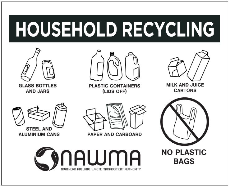 NAWMA Household Recycling bin stamp