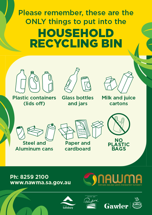 NAWMA Household Recycling Bin Poster