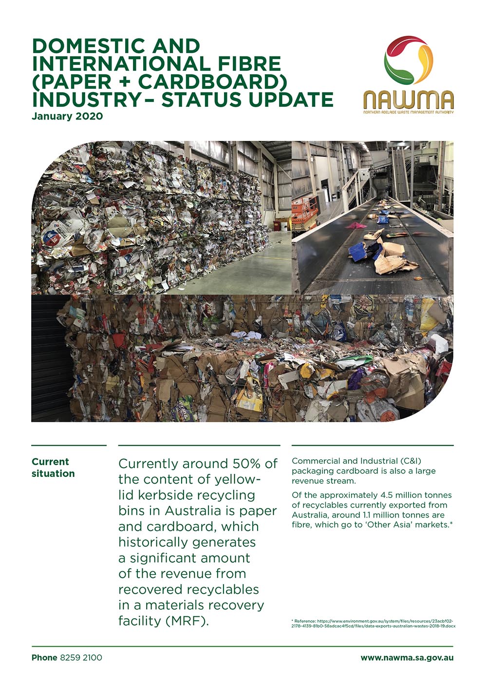 NAWMA Fact Sheet - Fibre Industry Update Jan 2020